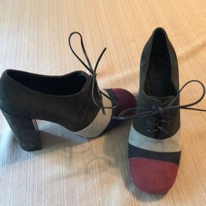 Tory Burch Suede Colorblock heels